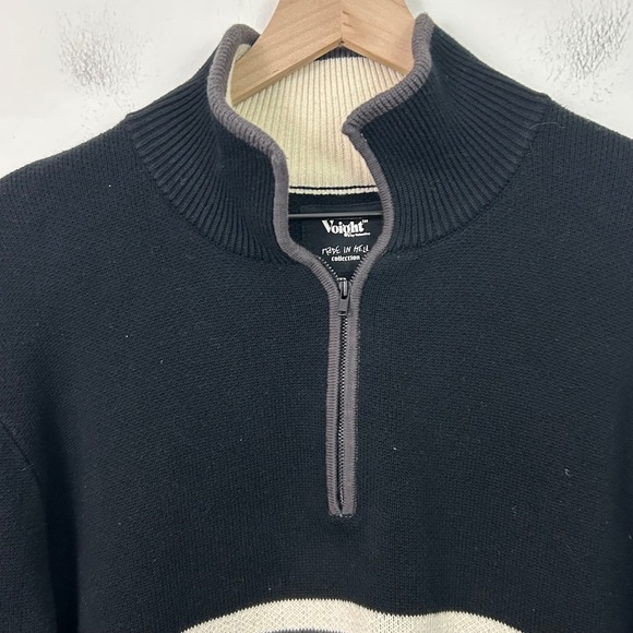 Voight By Valentina Made in Hell Collection Infierno Rugby 1/4 Zip Sweater M - Picture 4 of 12